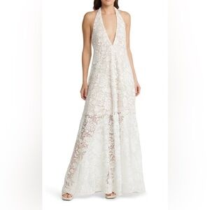 NWT Area Stars Lace Halter Maxi Dress Small